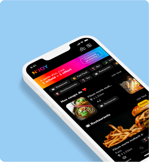 N'JOY - Application de bon plan