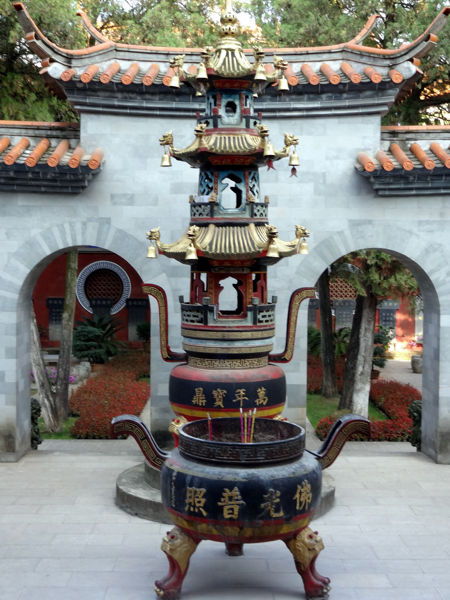 Le temple des bambous environs de Kunming
