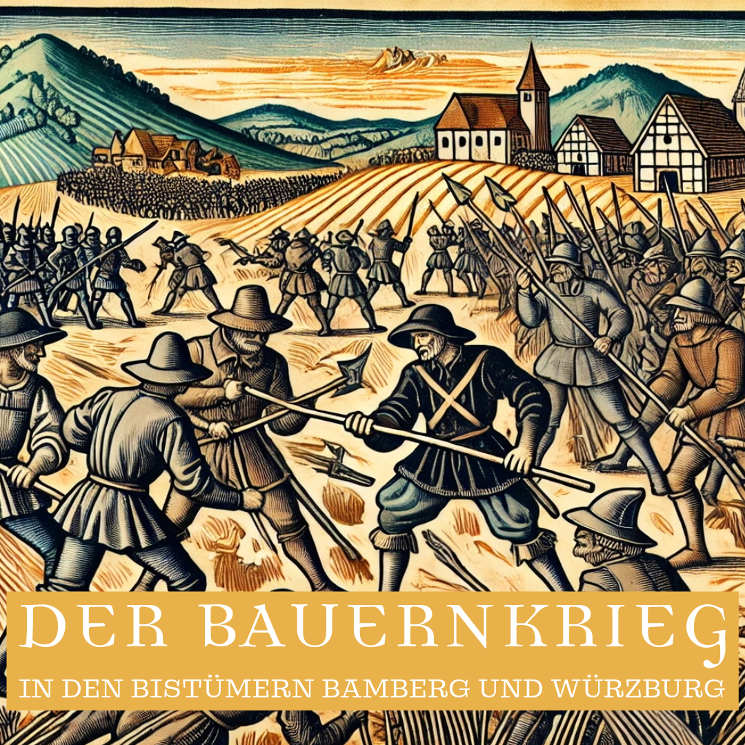 Der Vortrag “Der Bauernkrieg 1525 in den Bistümern Bamberg und Würzburg” beleuchtet die regionalen Auswirkungen des Deutschen Bauernkriegs, der als bedeutendster Aufstand des 16. Jahrhunderts gilt. Im Fokus stehen die Ursachen und der Verlauf der Erhebungen in den fränkischen Hochstiften Bamberg und Würzburg, die von sozialen Spannungen, wirtschaftlichen Nöten und religiösen Umbrüchen geprägt waren. Der Vortrag bietet einen detaillierten Einblick in die Forderungen der Bauern, die Reaktionen der Obrigkeit und die Folgen des Konflikts für die Region.