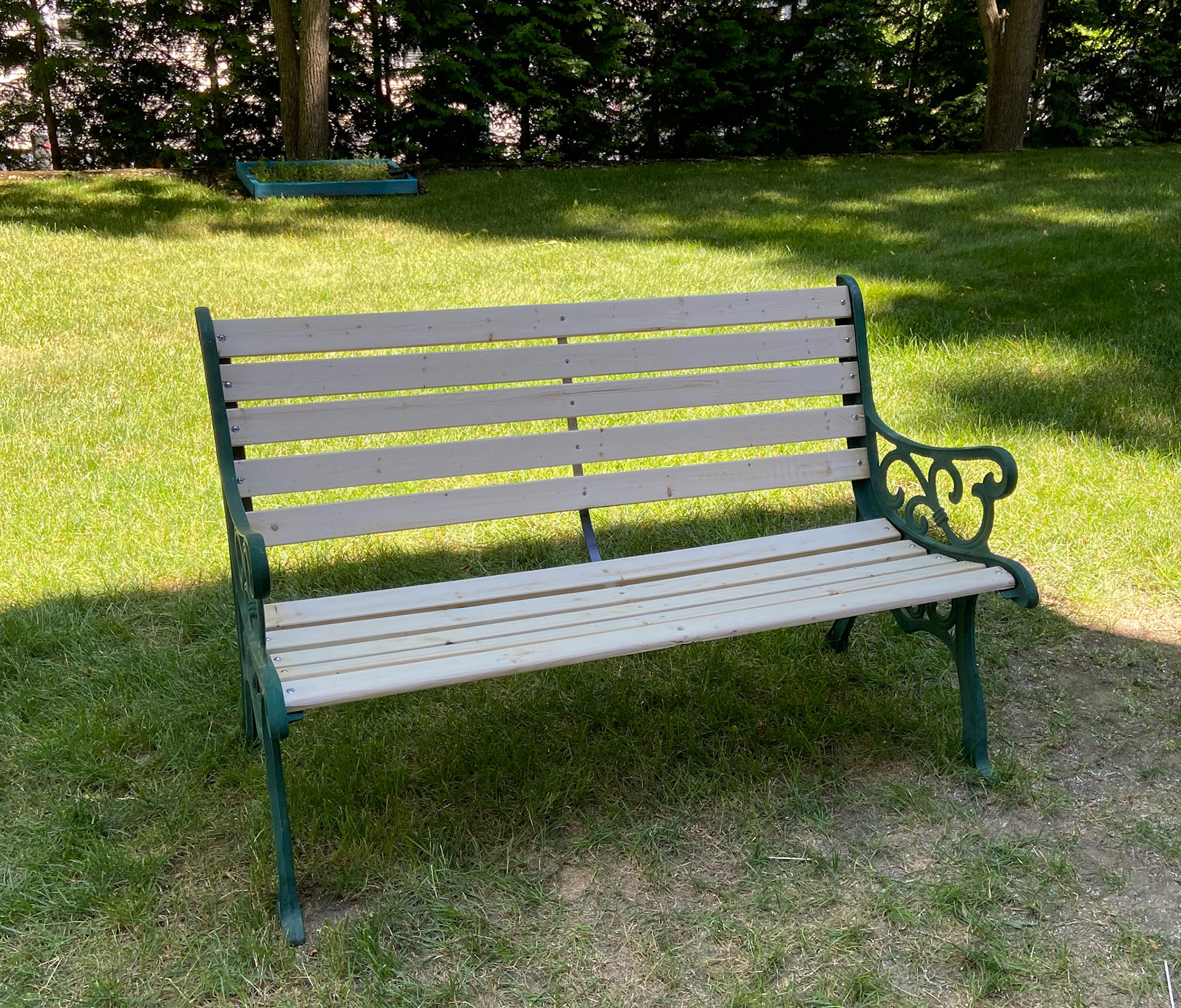 Restoration on a park bench