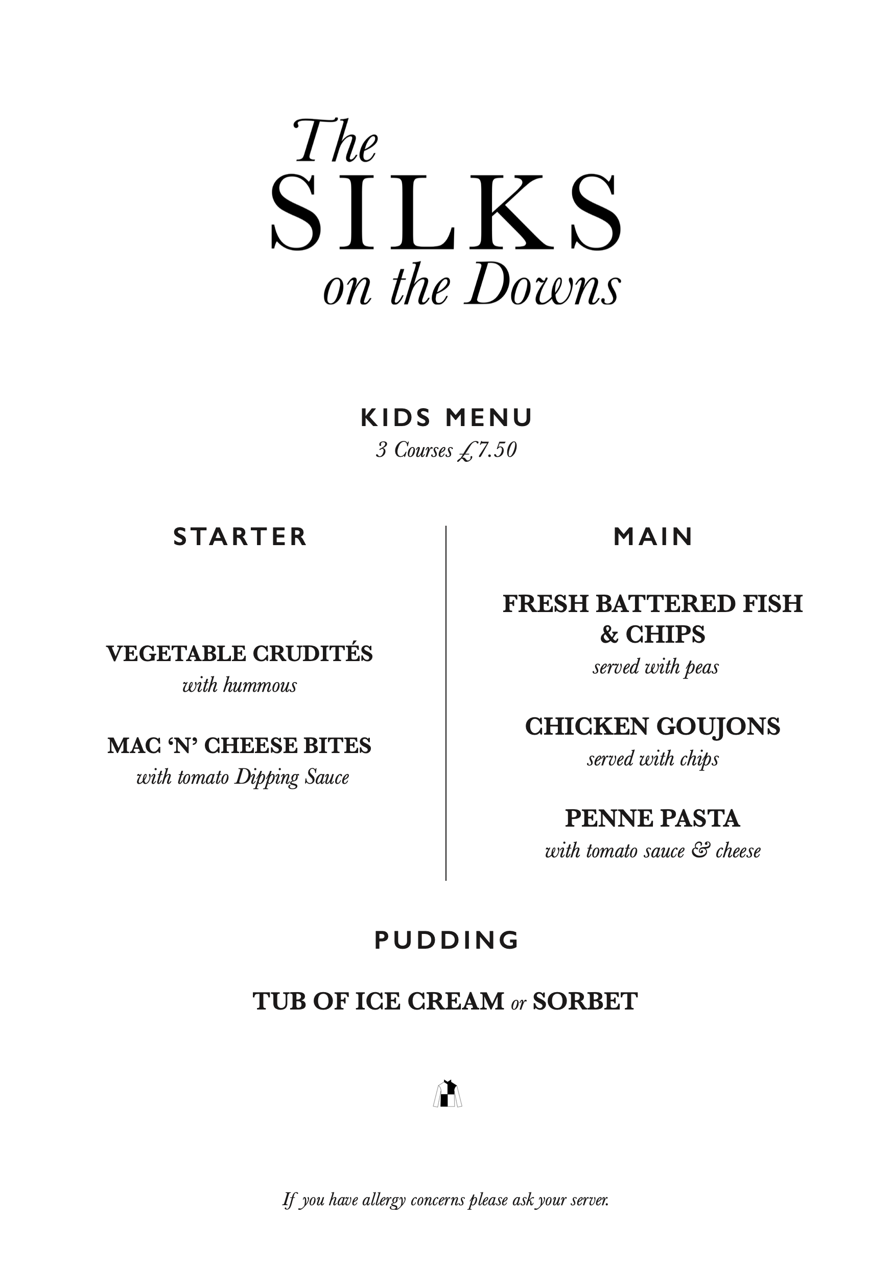 Example A5 Kids Menu