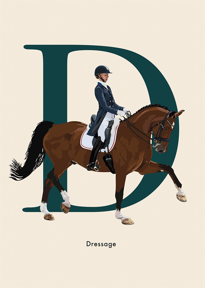 Alphabet Poster ' D' for Dressage