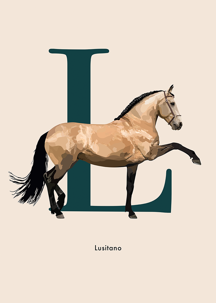 Alphabet Poster ' L' for Lusitano