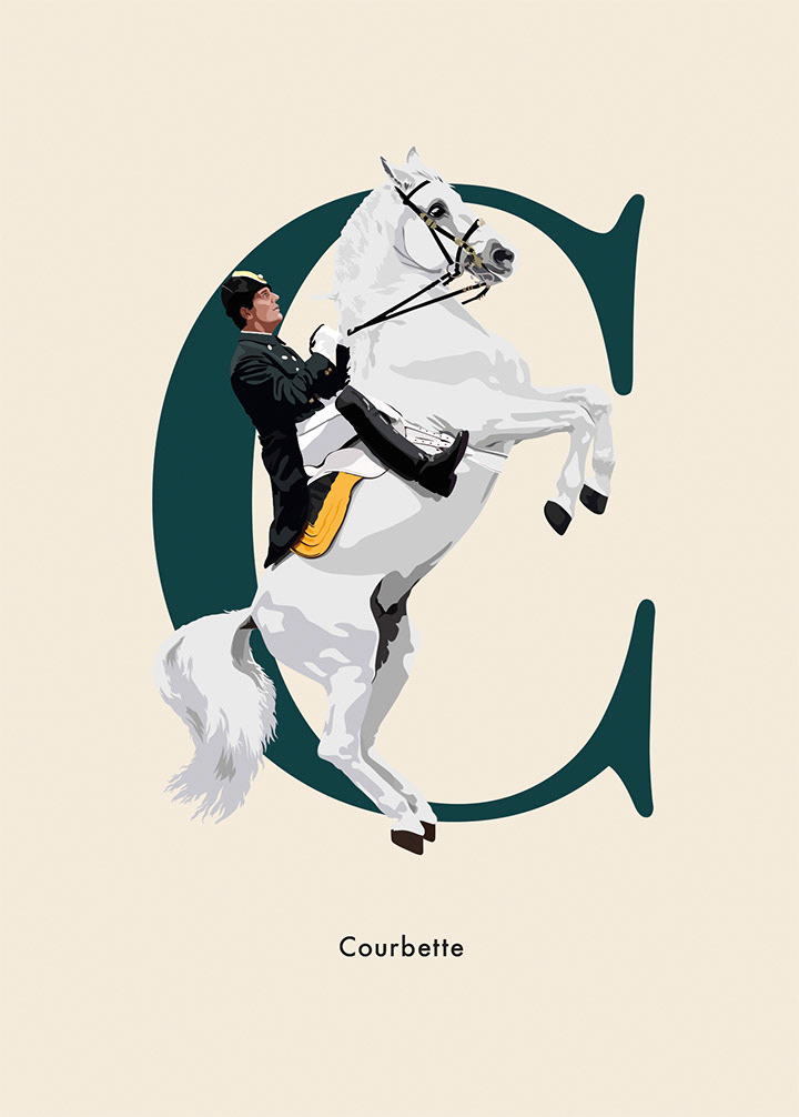 Alphabet Poster ' C' for Courbette
