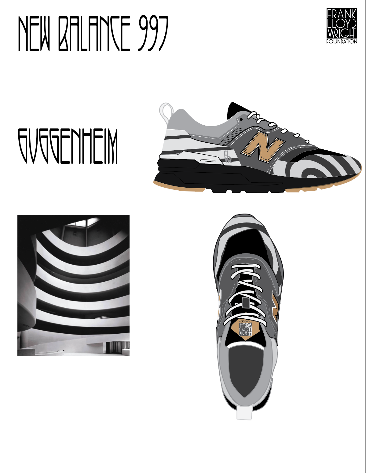 Concept Collab Project for Frank Lloyd Wright Foundation x New Balance