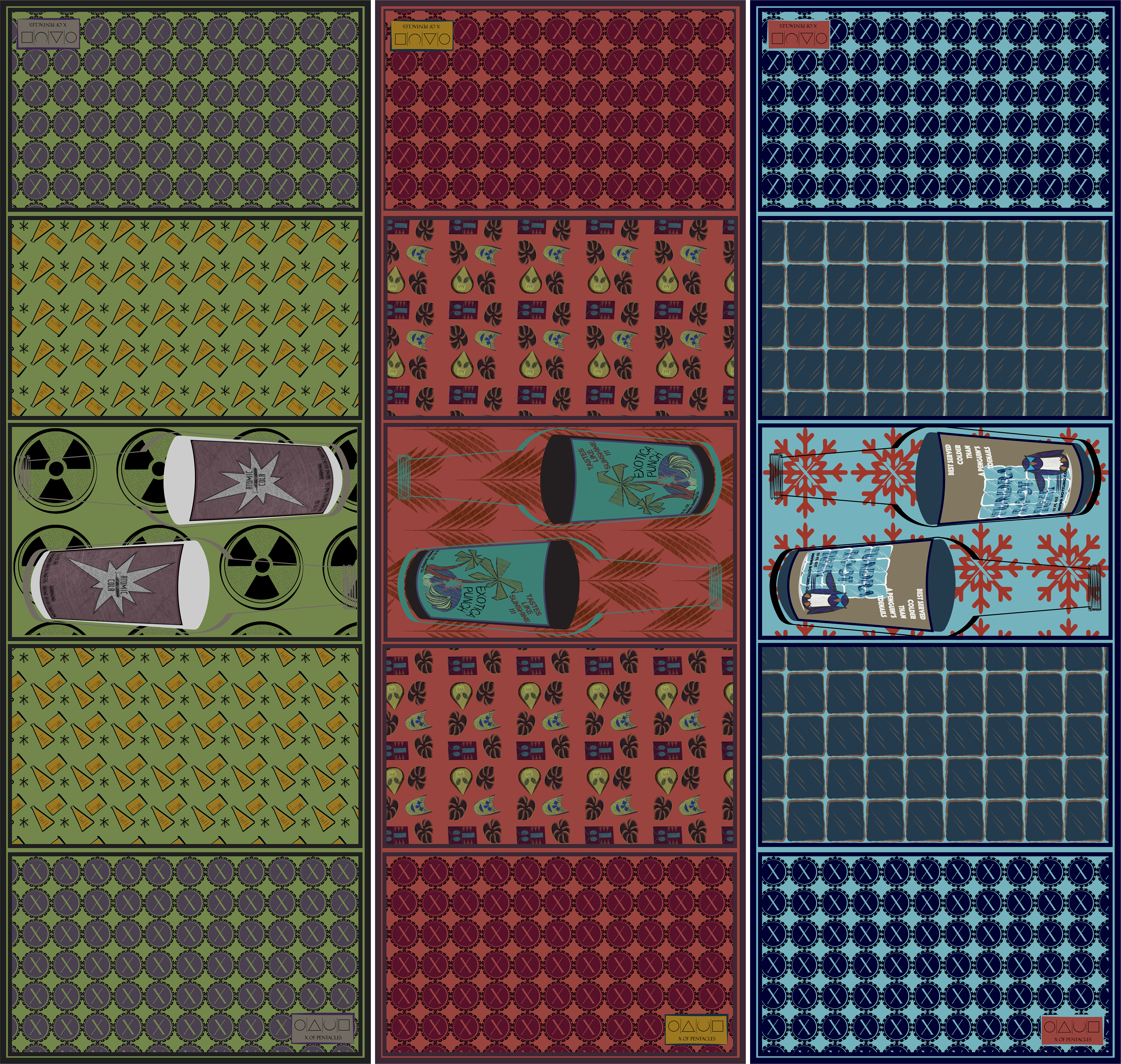 FINAL DESIGN FLAT FOR "SODA POP" SERIES - X OF PENTACLES