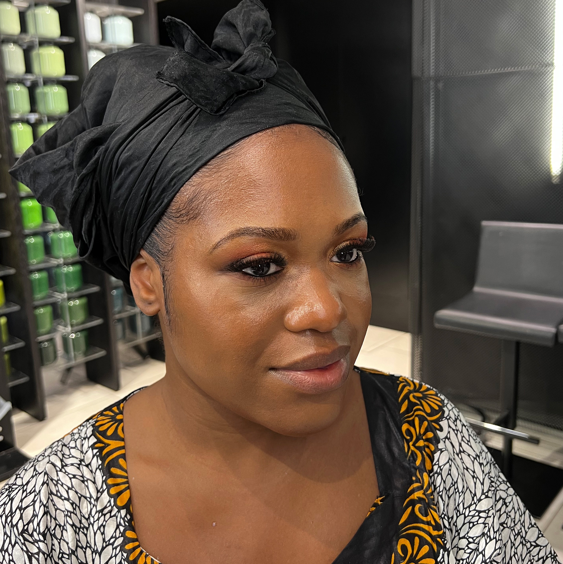 smokey out ombre eyes, sharp brows and perfected dewy skin