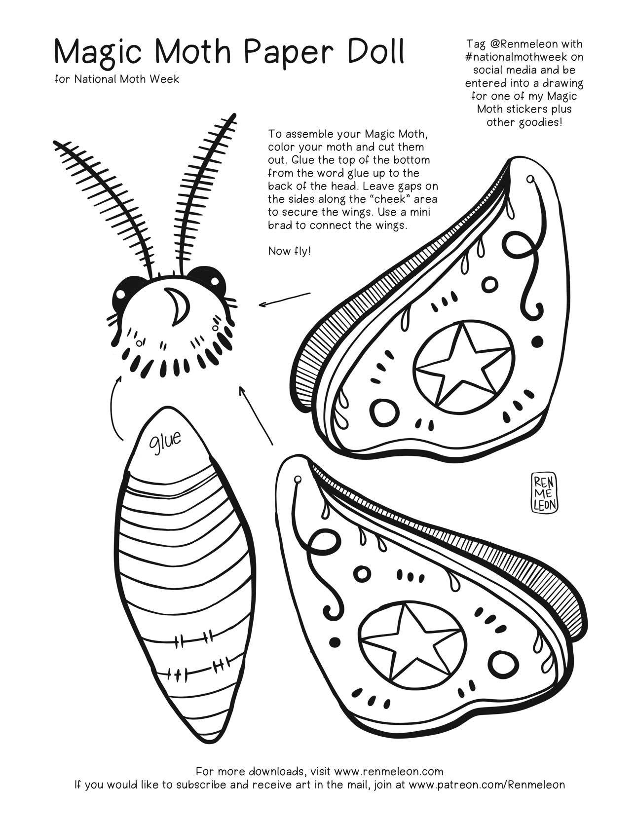 Magic Moth Paper Doll