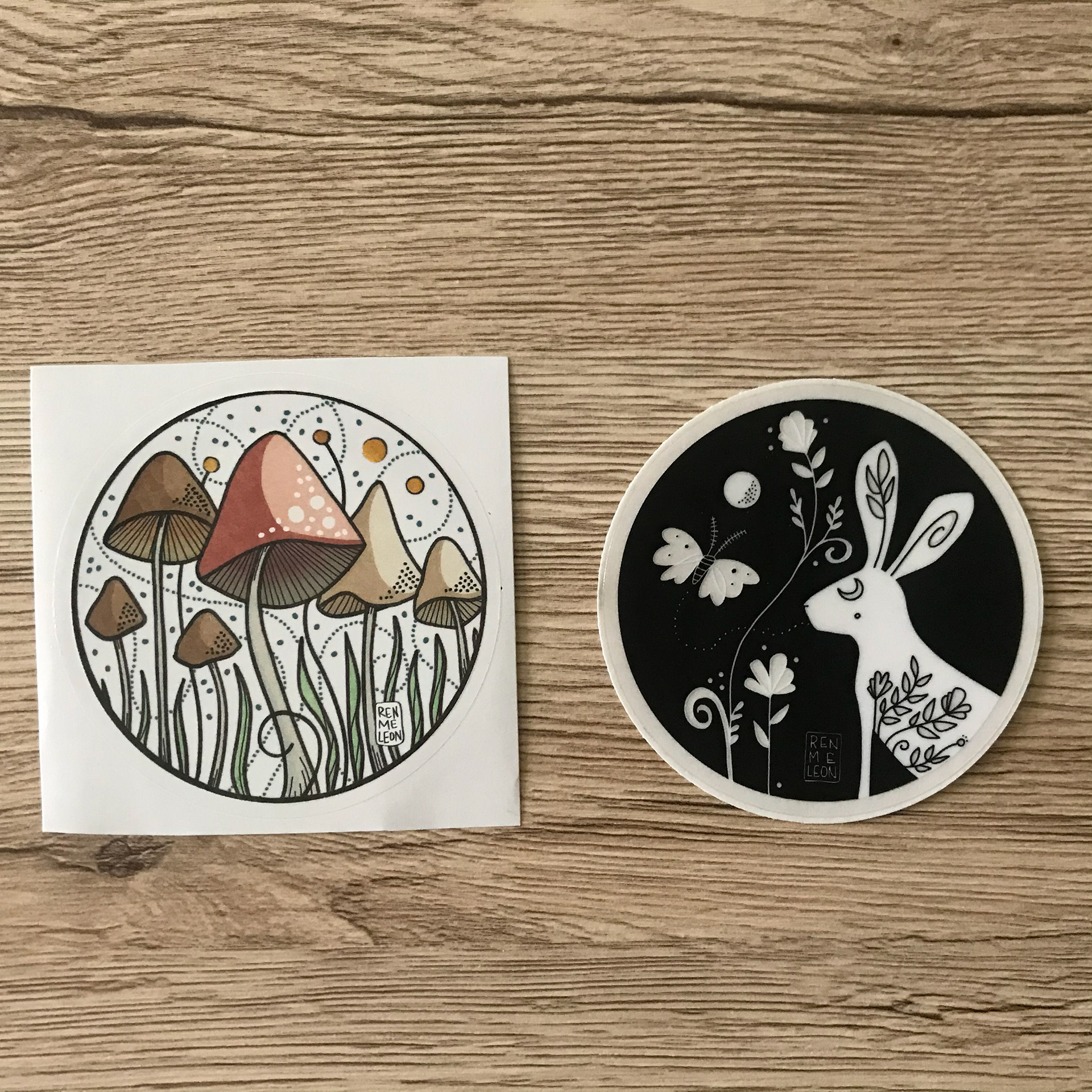 Mushroom (clear) | Moon Rabbit Floral