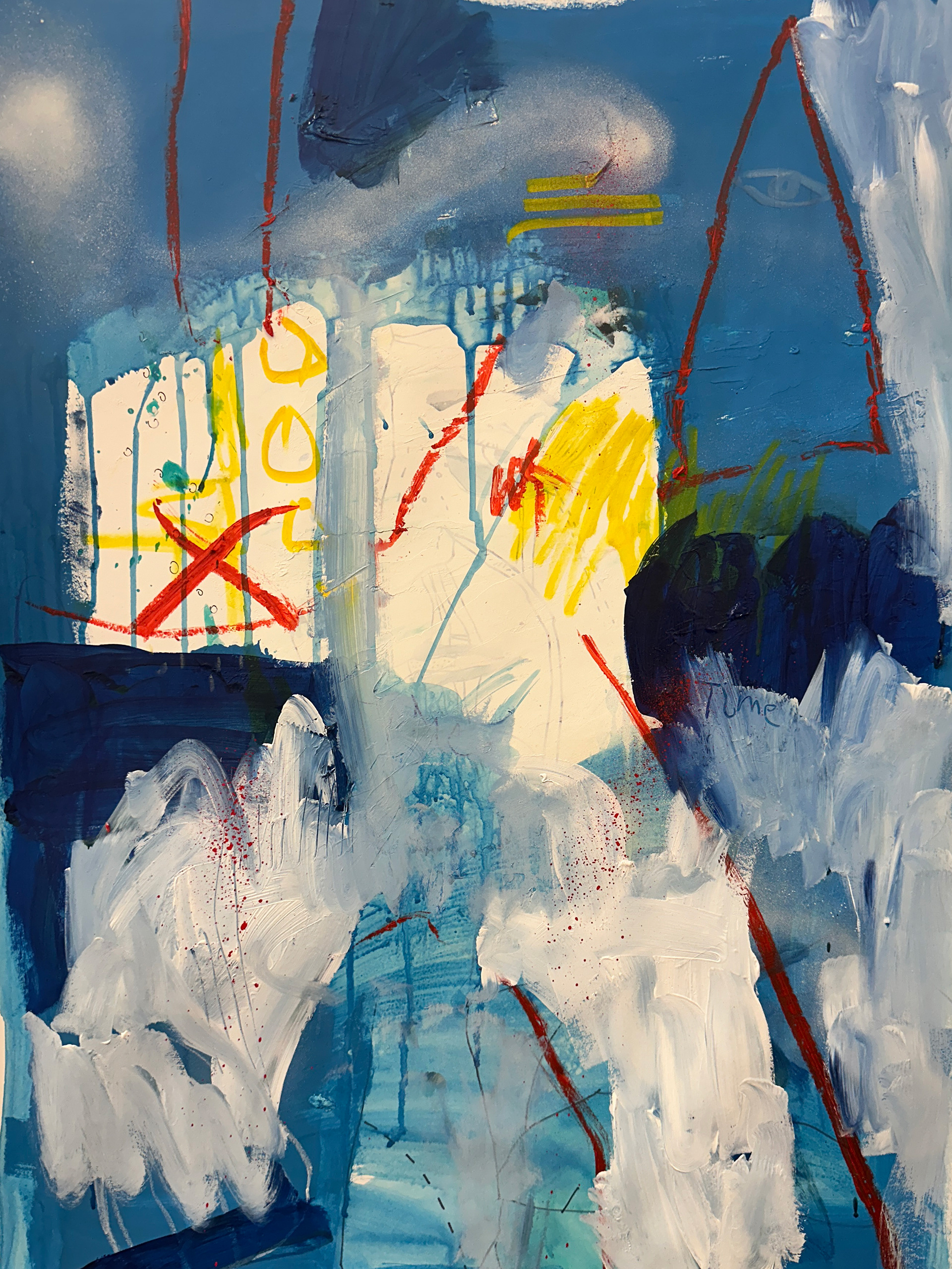 Time, acrylic and oil on paper. A2