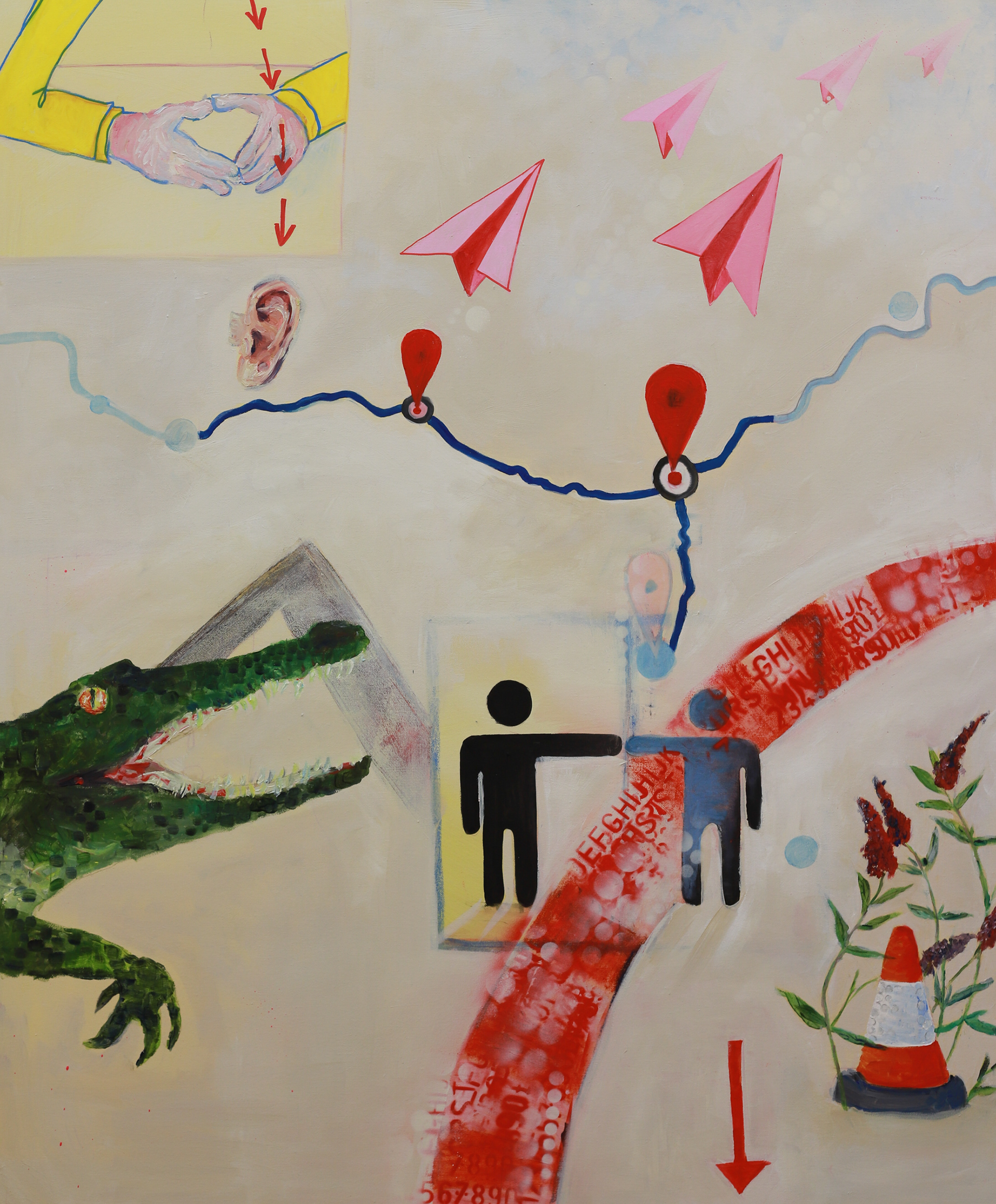 Routes and Directions, 2020 acrylic on canvas 100 x 120 cm 