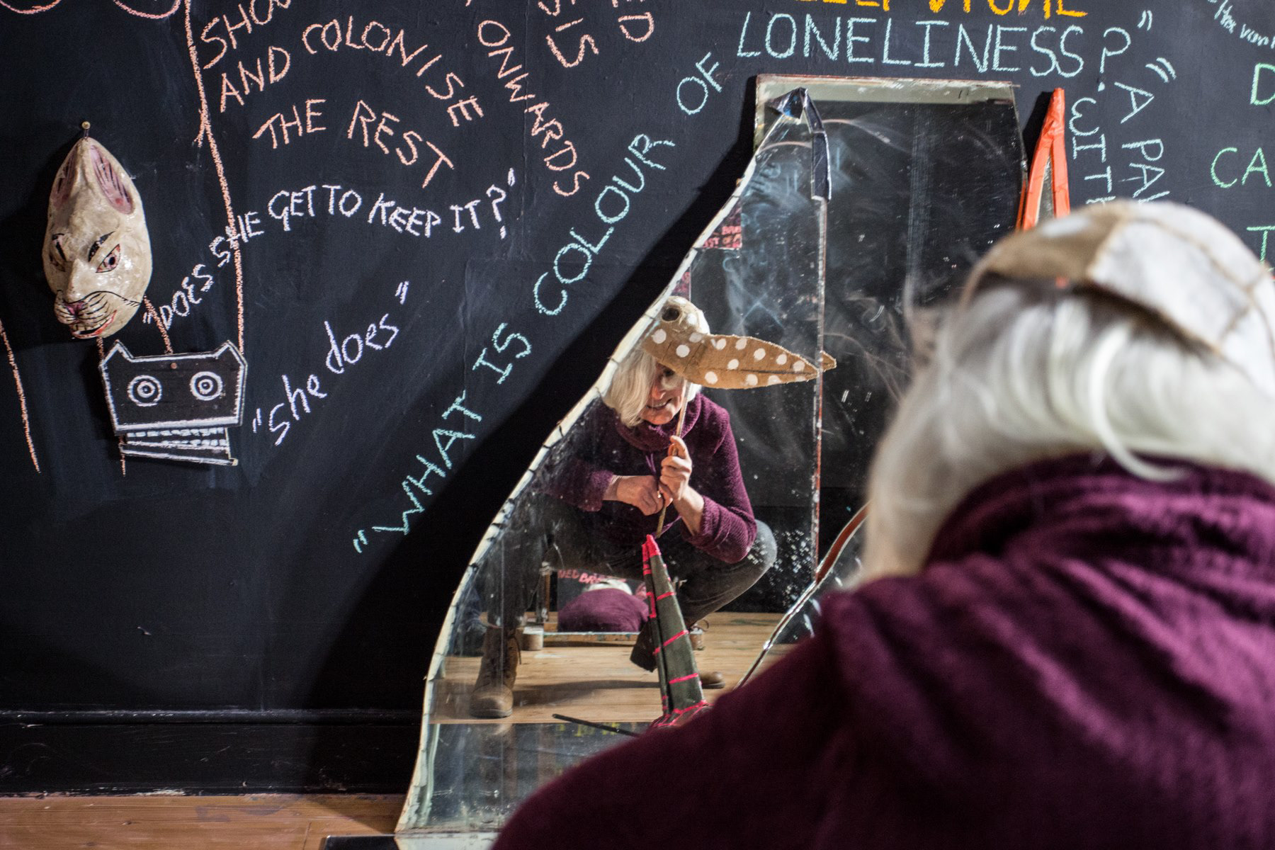 Scottish Artist Jane Frere in her studio.