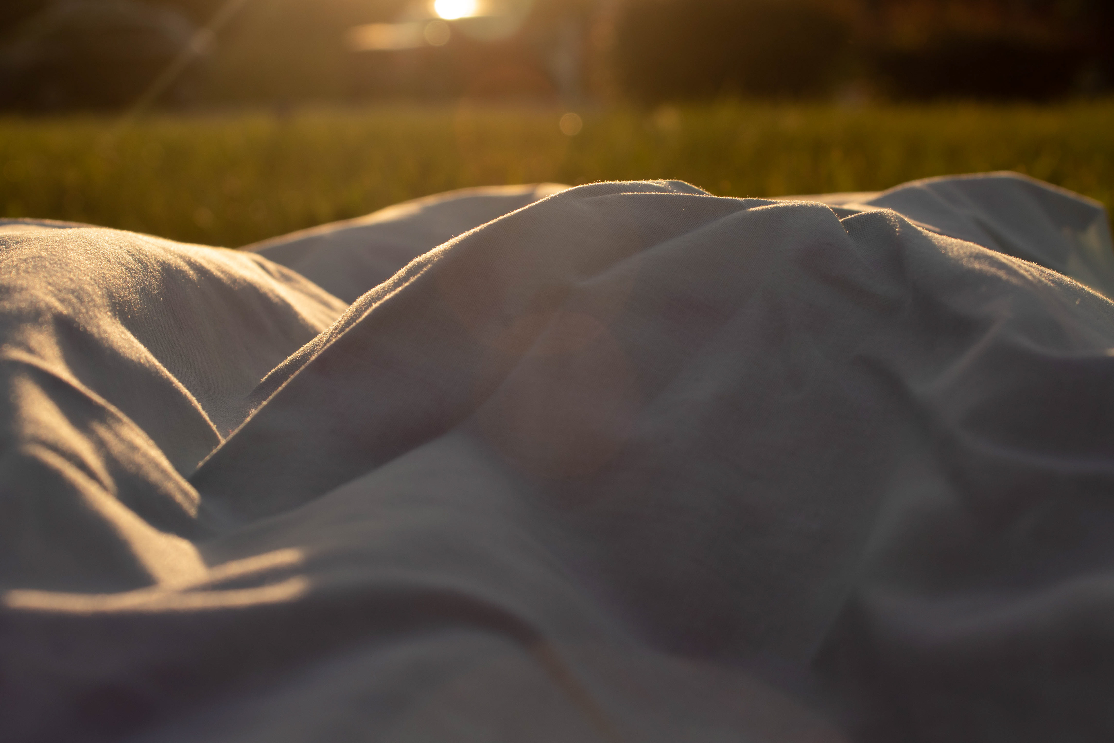 Sunset on fabric