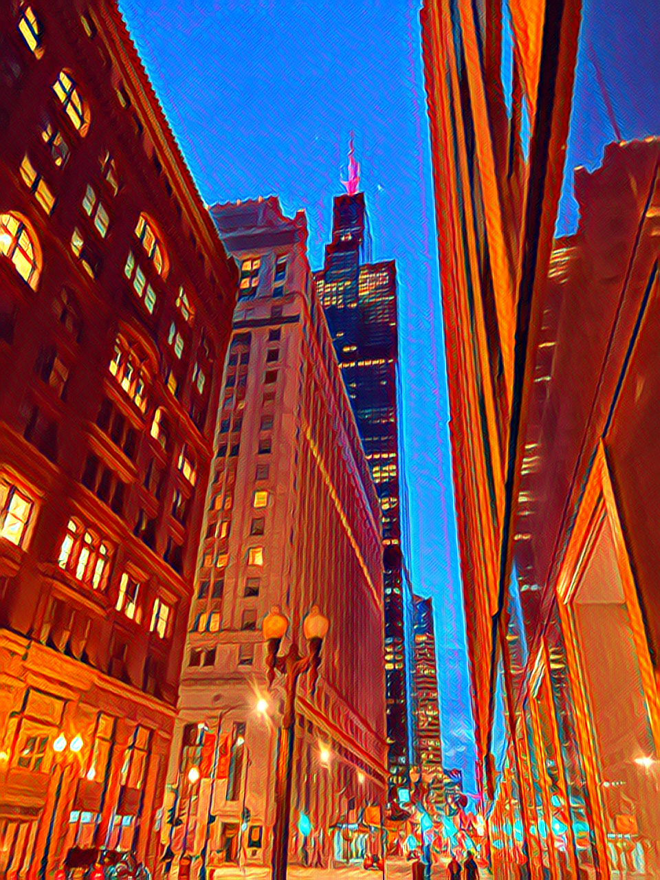 Downtown, edited with Prism app