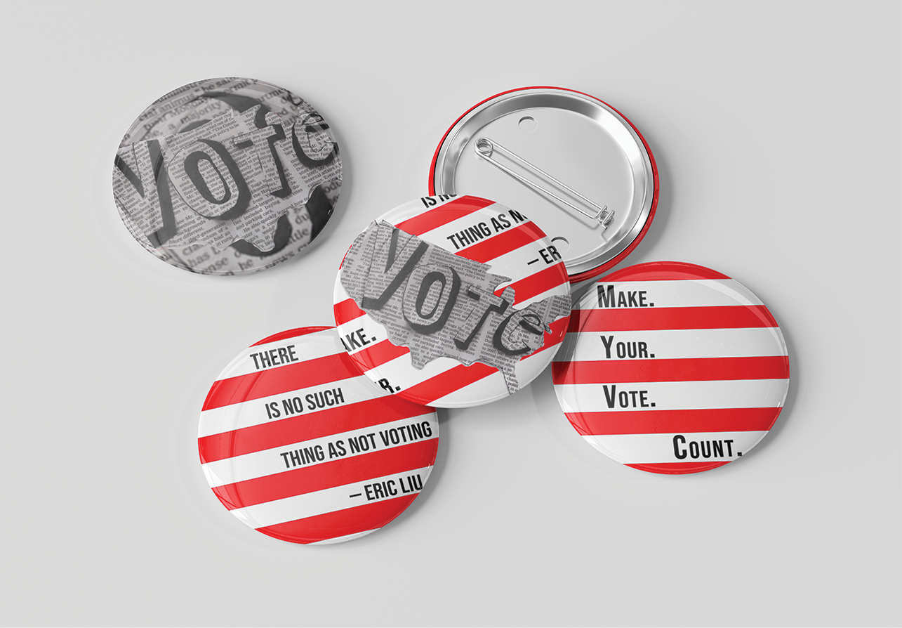 Make Your Vote Count Campaign Buttons
