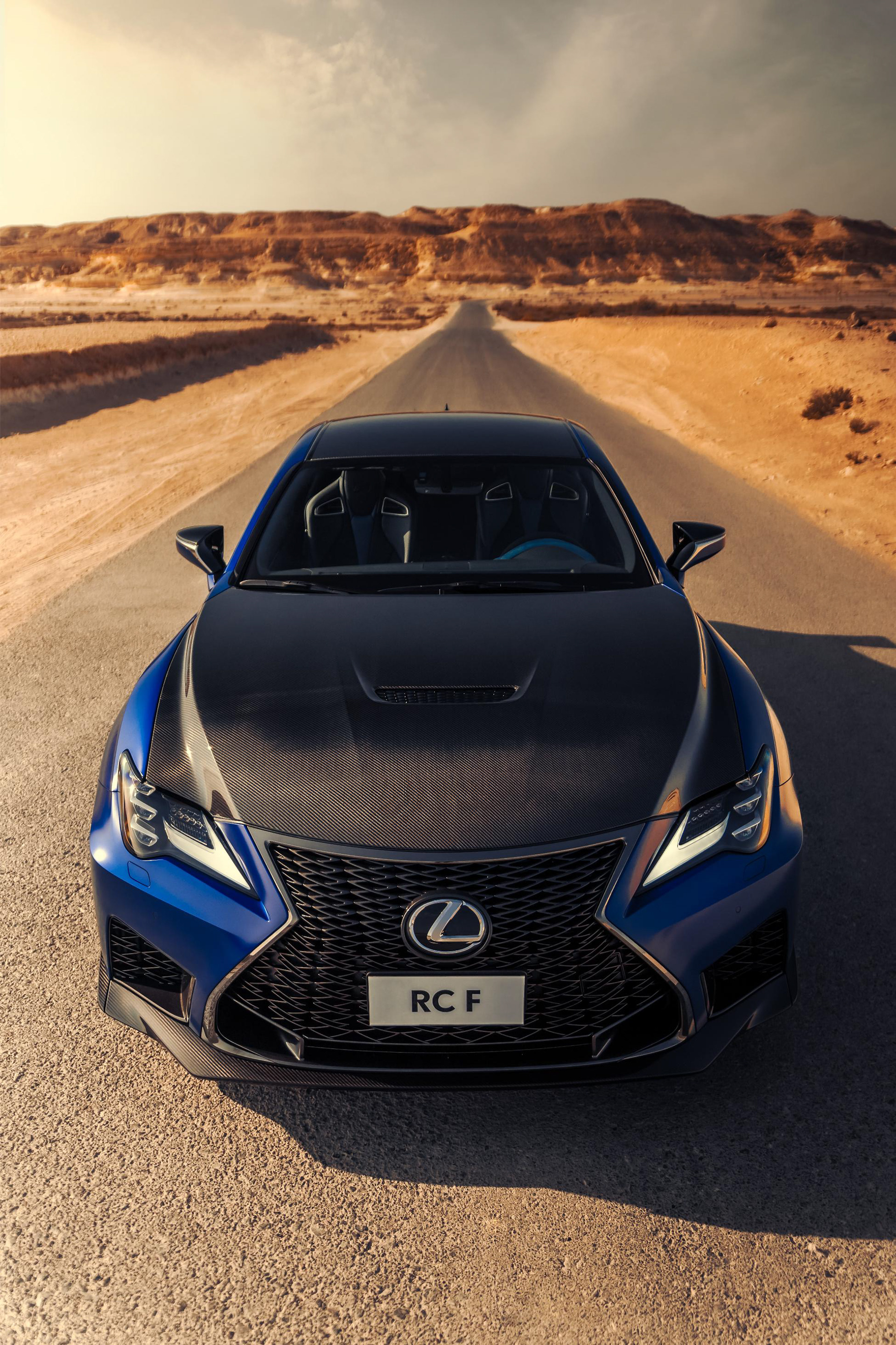 2022 Lexus RC F Track Edition, front , Sakhir Desert, hard daylight