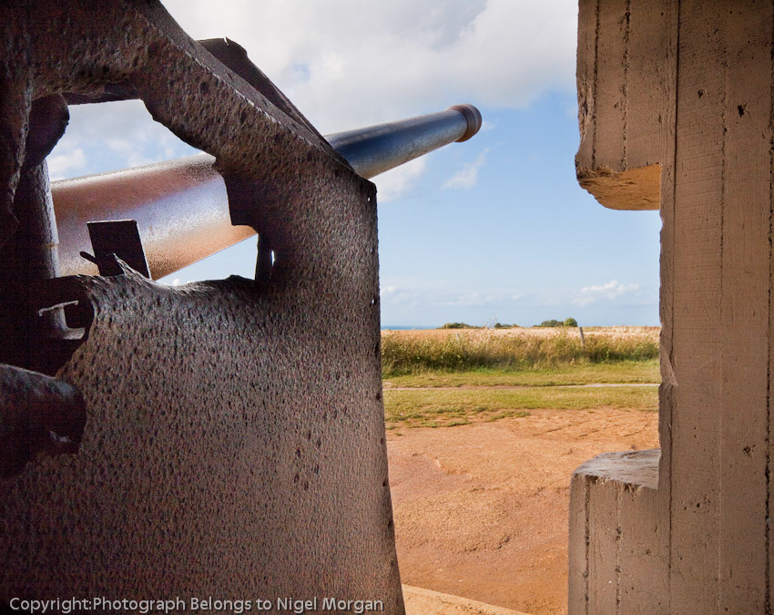 Looking out from inside gun emplacement