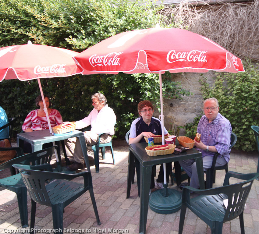 Having Lunch in Sainte-Mere-Eglise