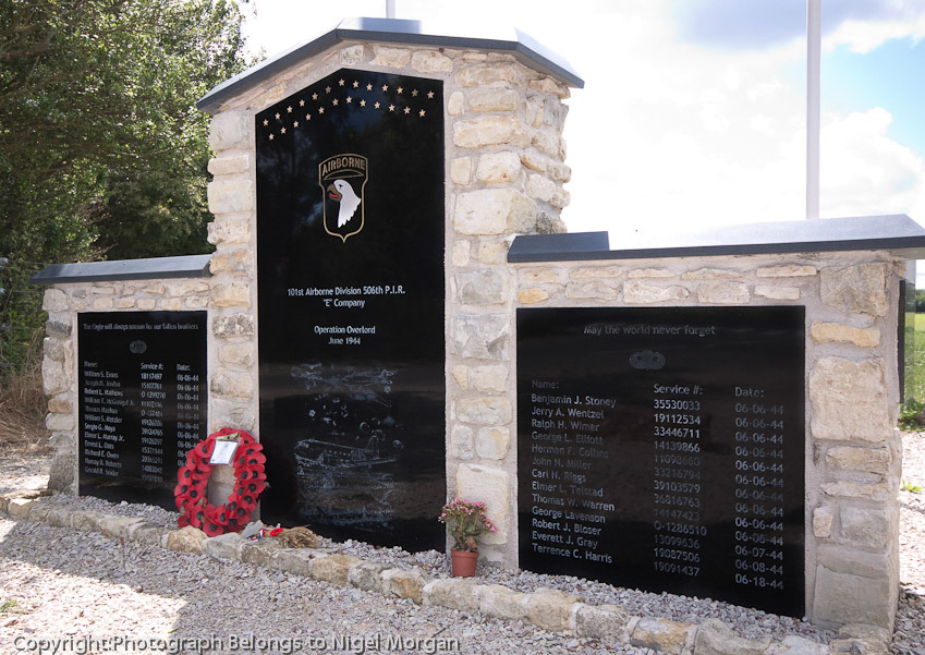 Commemorates 101st Airborne division 506th ‘E’ Company.