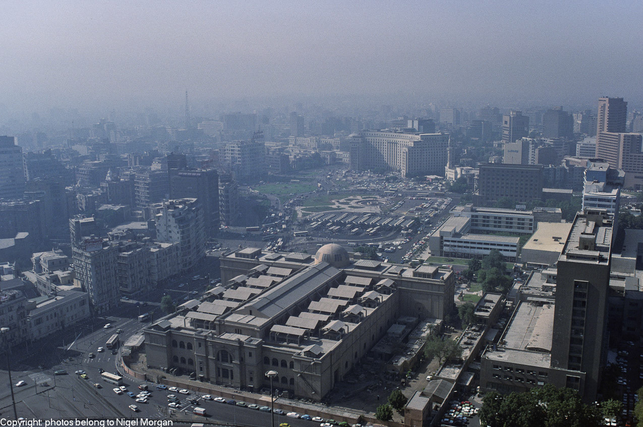 View of Cairo museum from hotel roof 