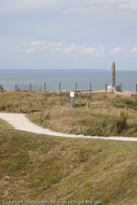 It was a nearly 100-meter-high cliff, with perpendicular sides jutting out into the Channel. It looked down on Utah Beach to the left and Omaha Beach to the right. There were six 155mm cannon in heavily reinforced concrete bunkers that were capable of hitting either beach with their big shells. On the outermost edge of the cliff, the Germans had an elaborate, well-protected outpost, where the spotters had a perfect view and could call back coordinates to the gunners at the 155s