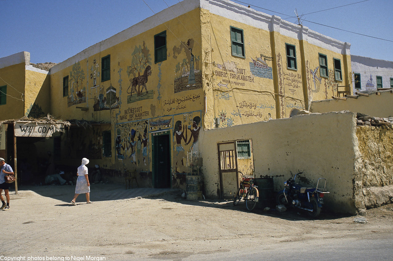 west bank of Nile at an alabaster shop.