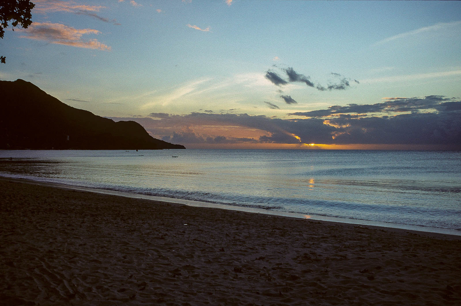 One of many beaches at sunset