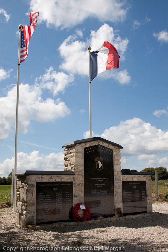 Brecourt Manor Memorial. Located at crossroads near Manor