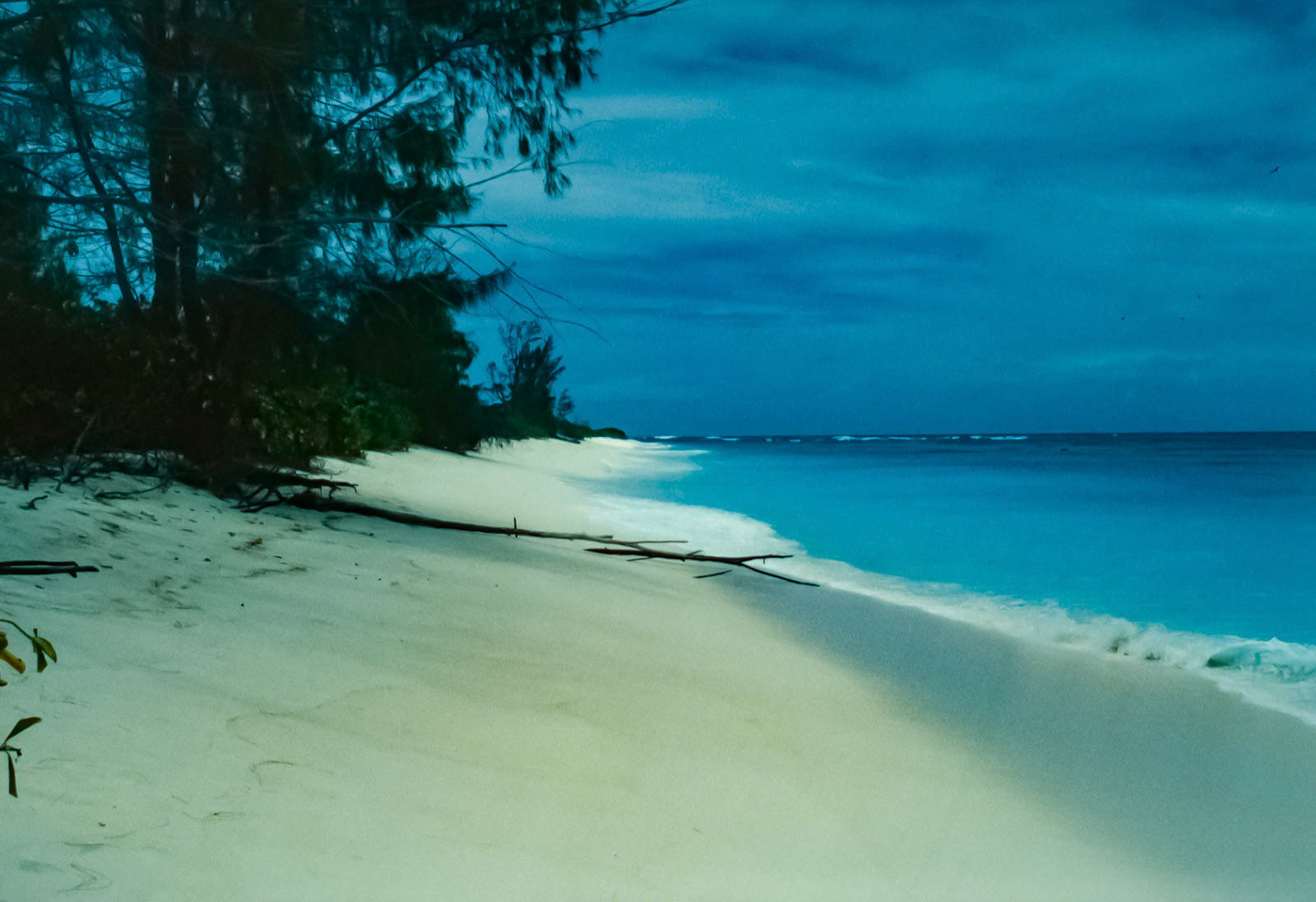 Coral sand so soft you sank in when walking