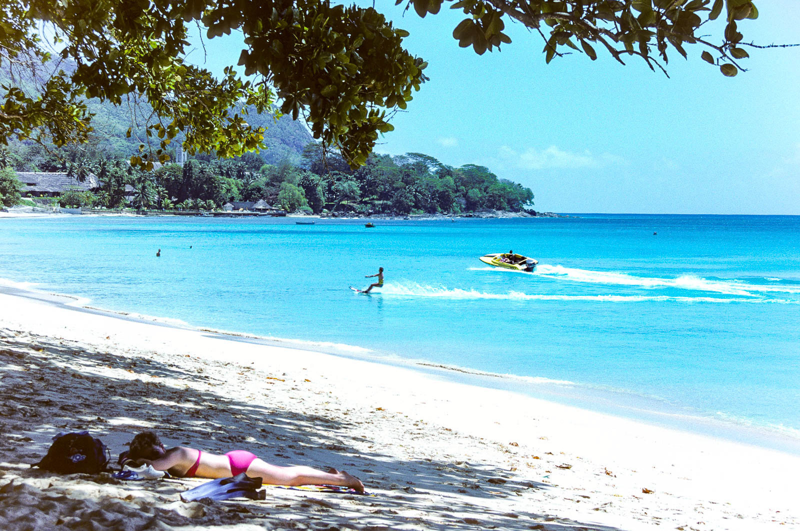 Pam On beach - i am getting ready to Scuba dive