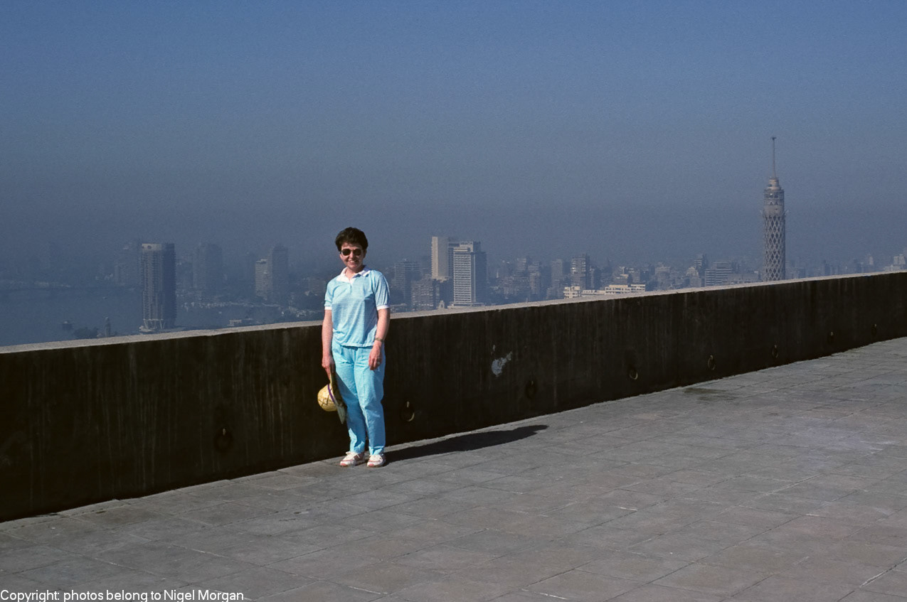 Pam on Top of Hilton Hotel