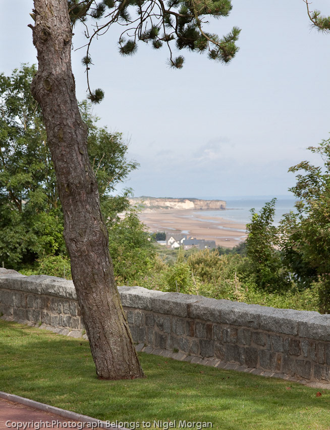 looking out west over Omaha beach. Around the headland seen in picture is Pointe Du Hoc.