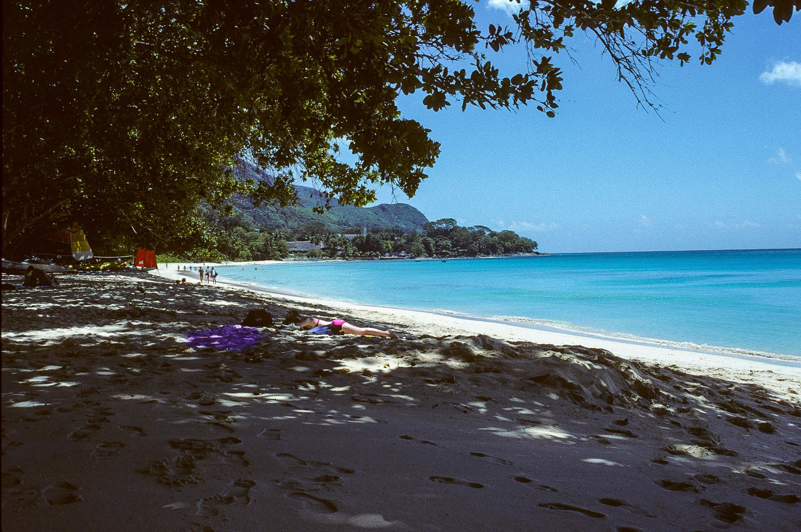 Pam on Beach sun bathing