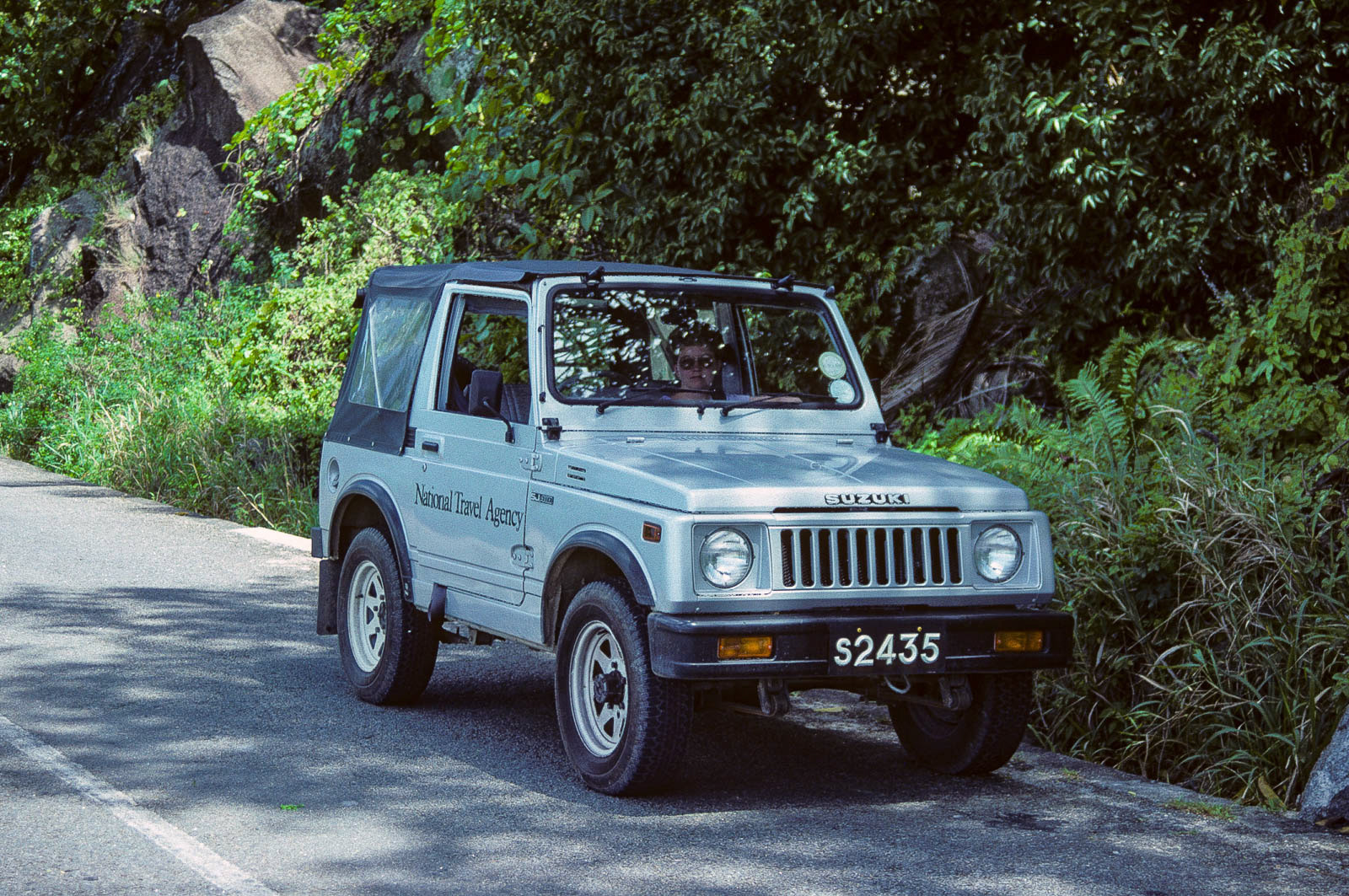 Touring the Island they drive on same side as UK