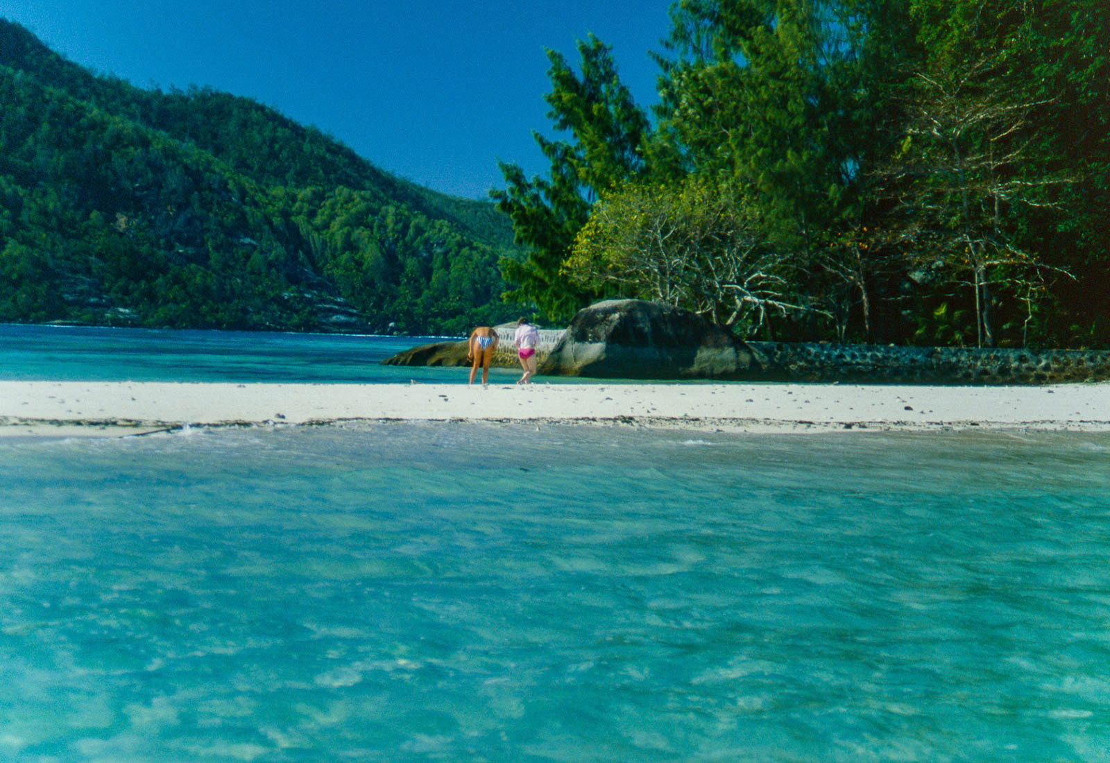 Moyenne island looking for shells