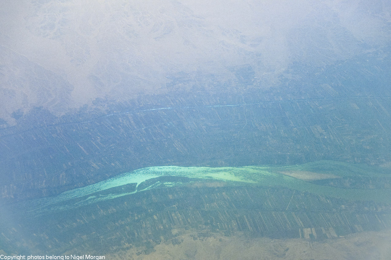 River NIle from plane to Aswan.
