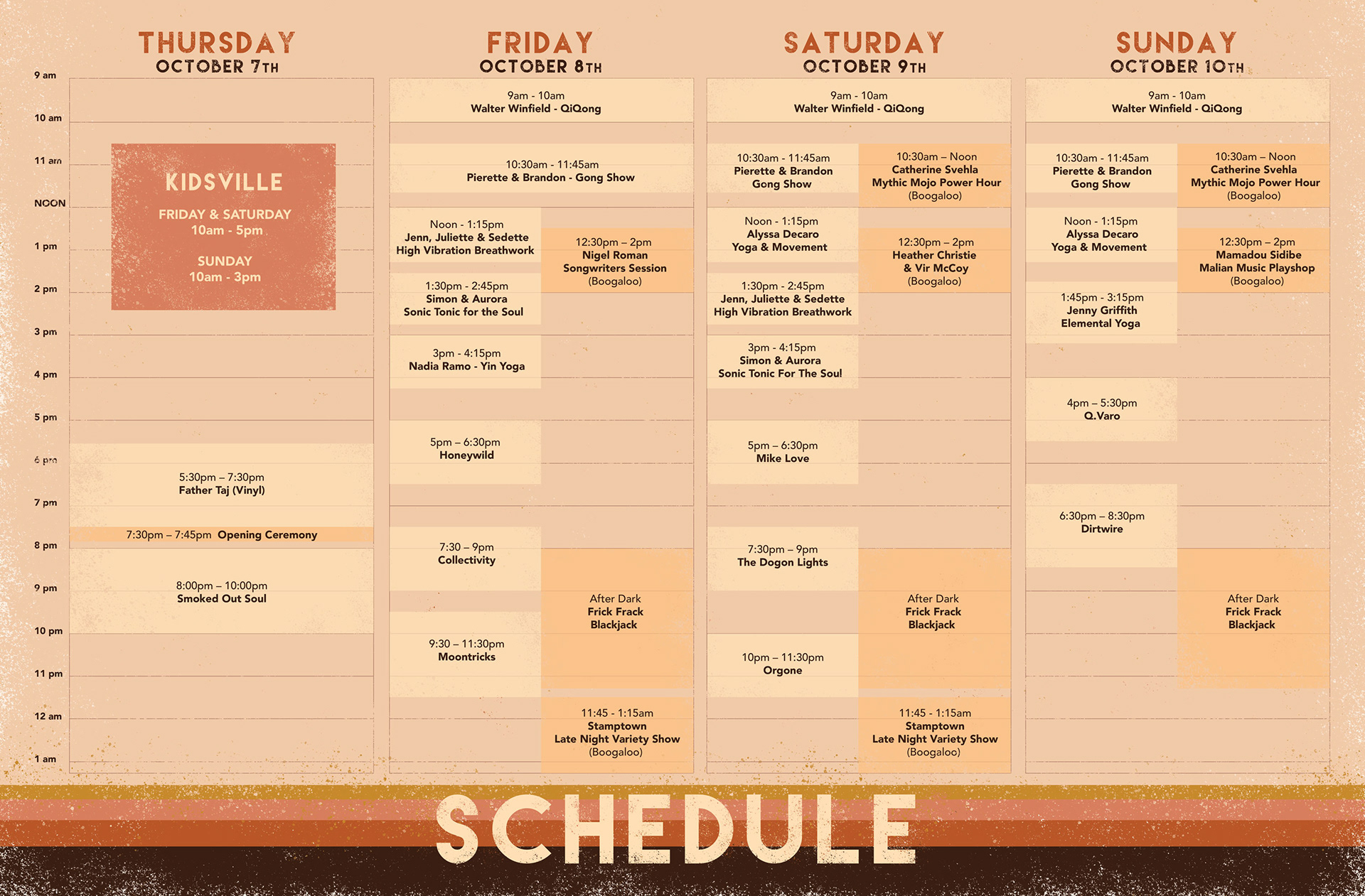 JTMF 2021 Schedule