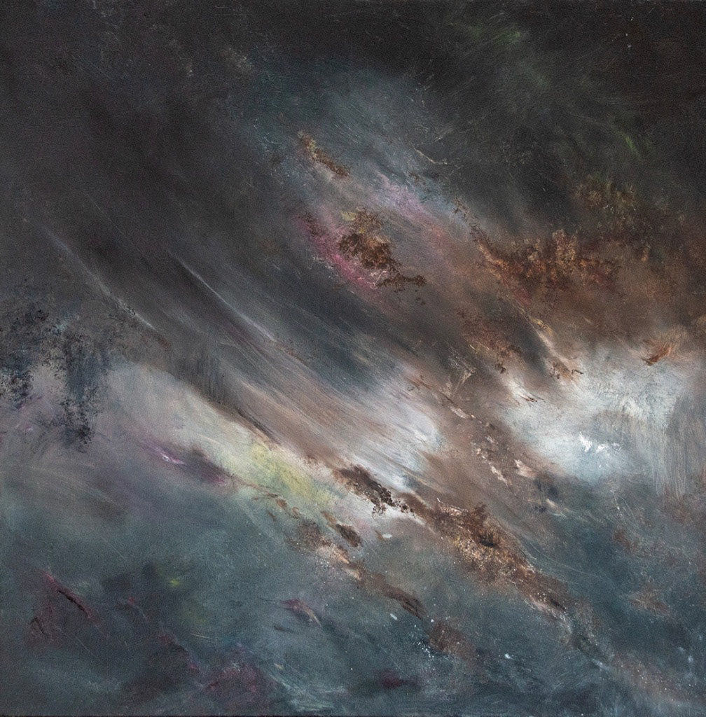 Het ongewisse van de verte | oilpainting 80x80x3,5 cm
