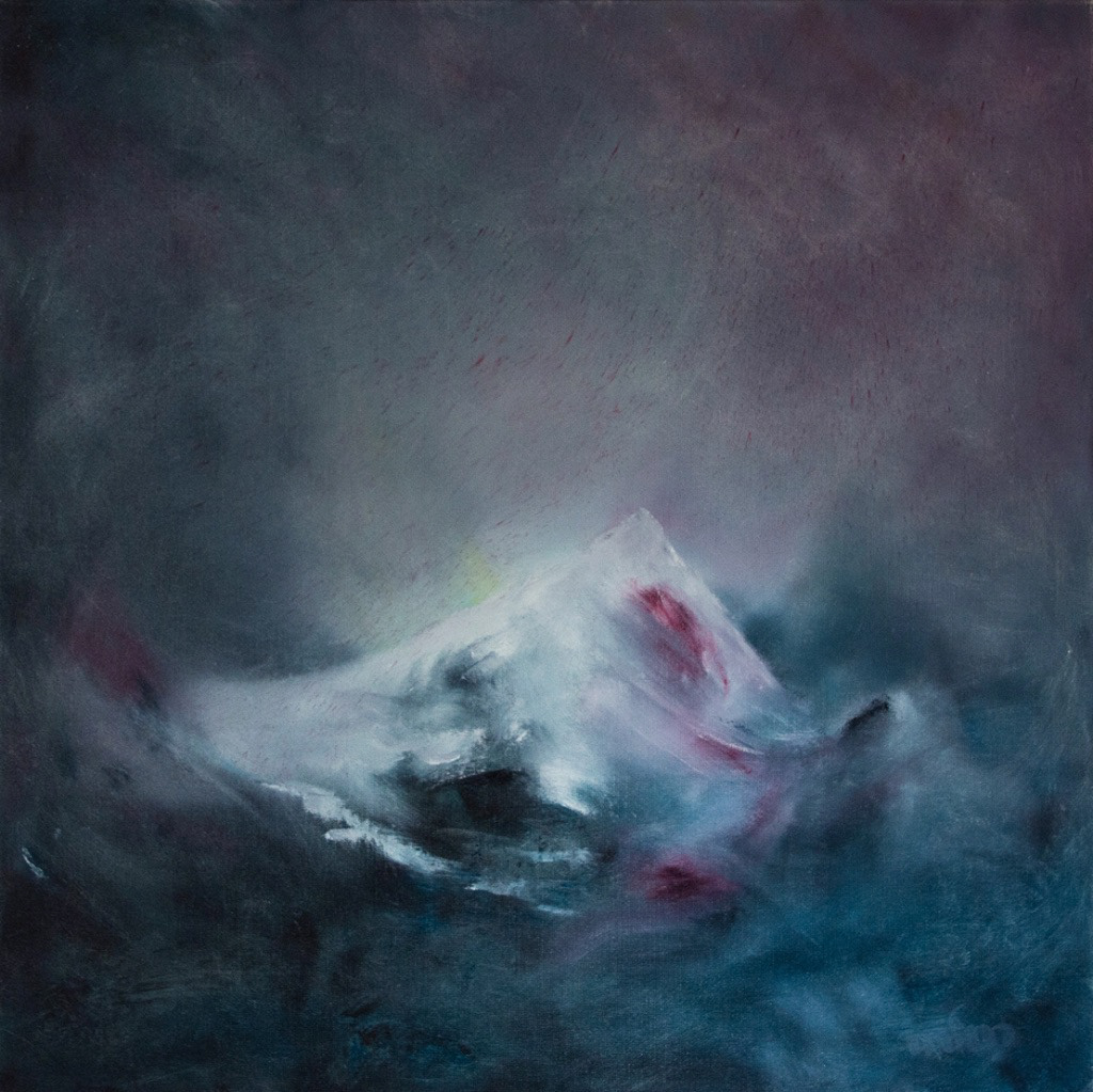 De kalmte van het wasschende water | oilpainting 80x80x3,5 cm