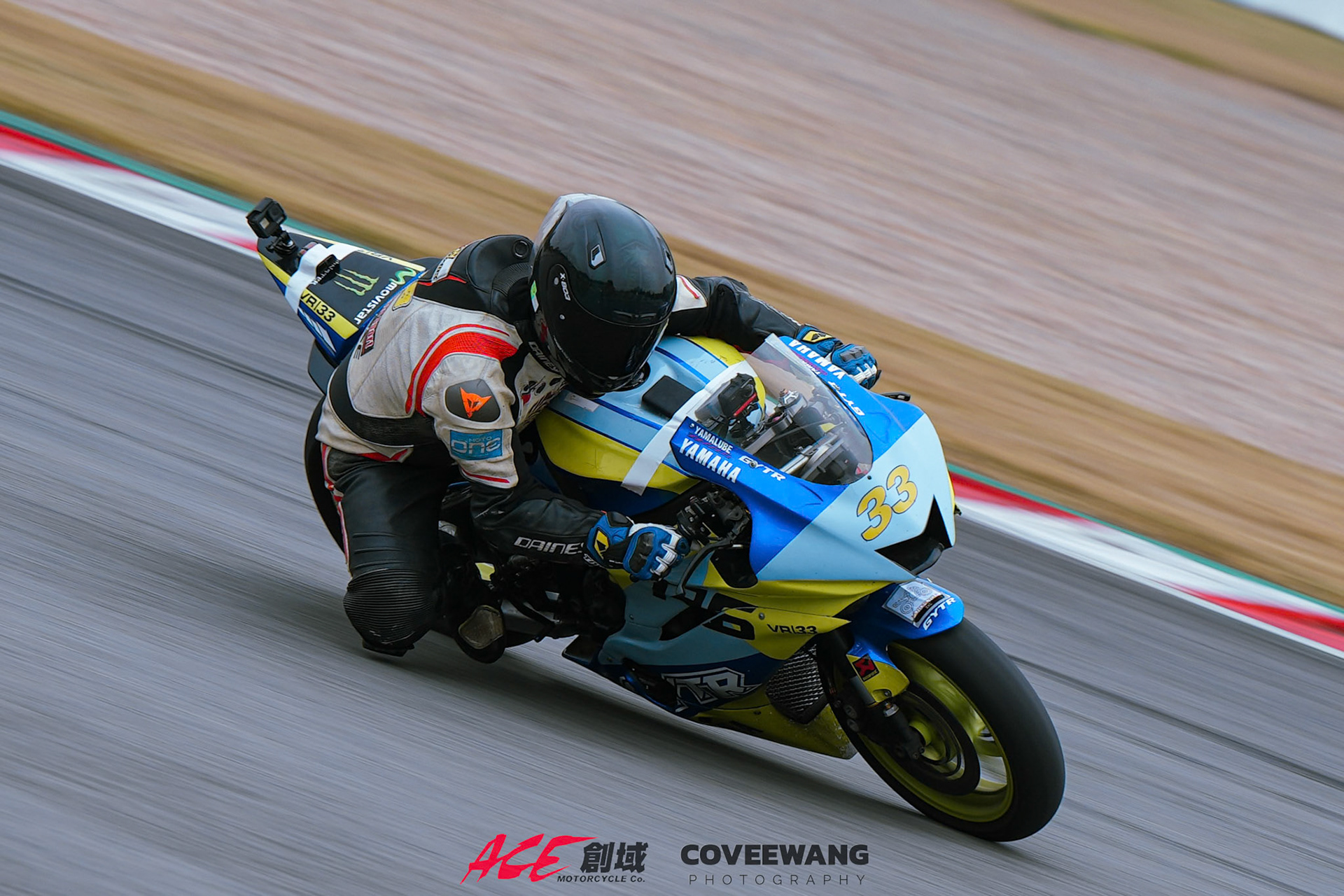 Biker racing during a track day, January 2024
