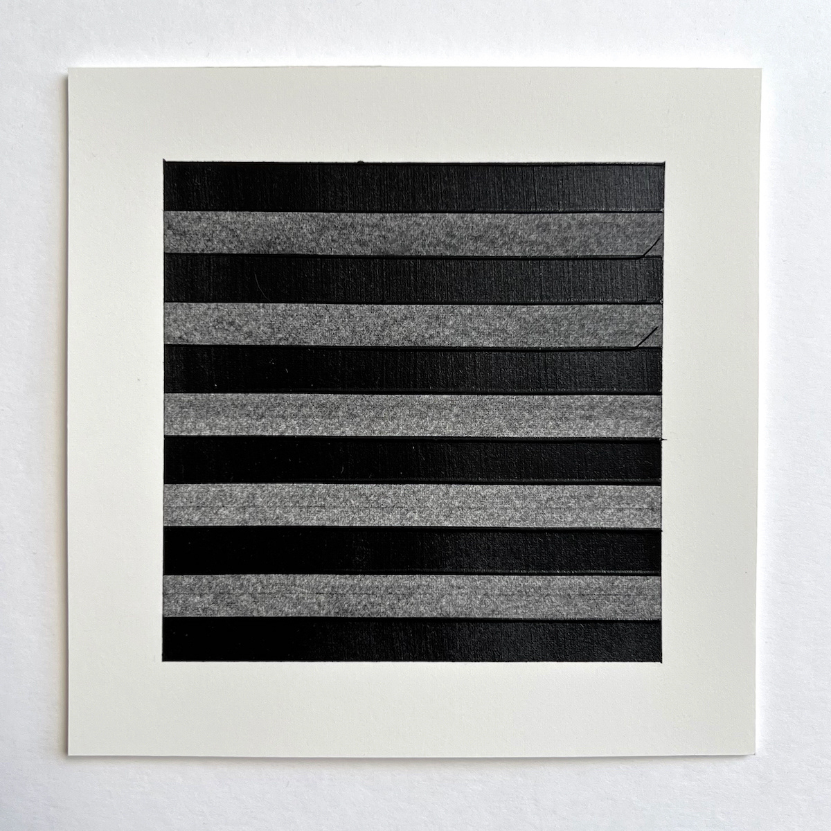 11 lines, 15th August, acrylic on paper