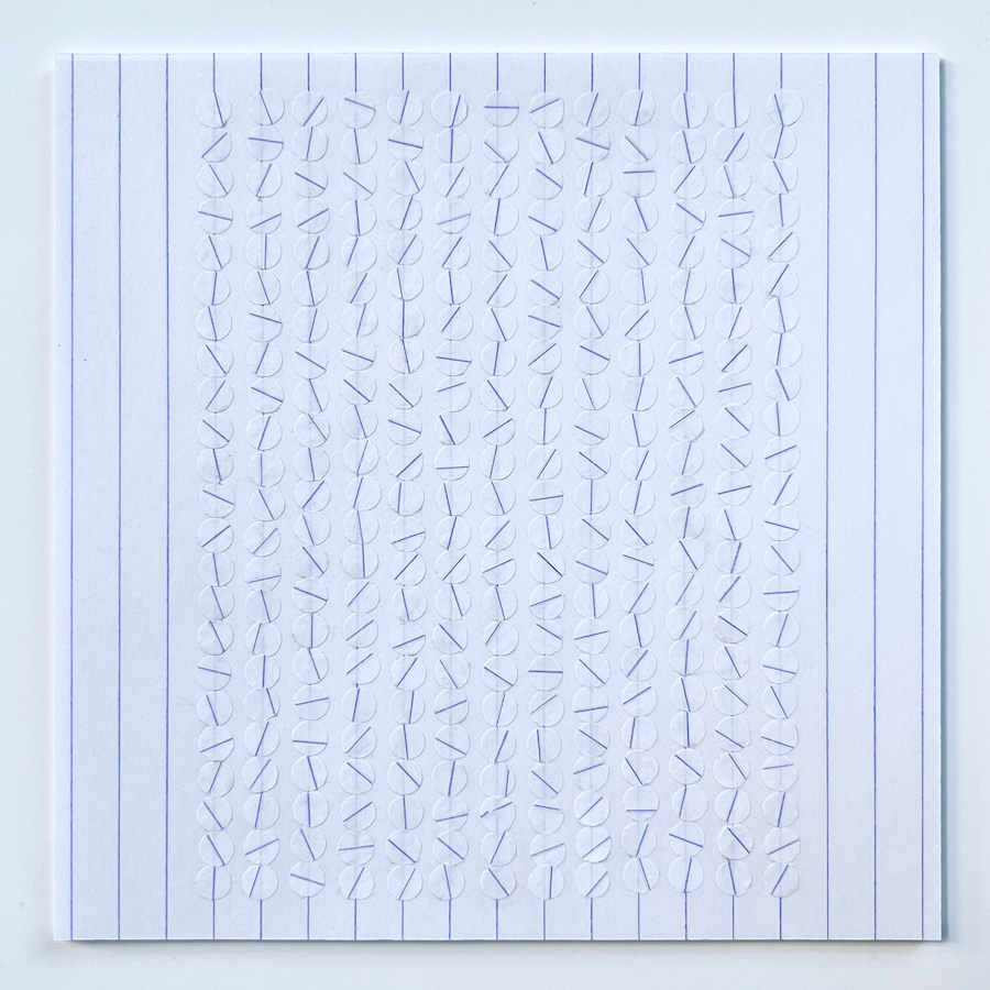 299 perforated pieces of line on lined paper., 29th May