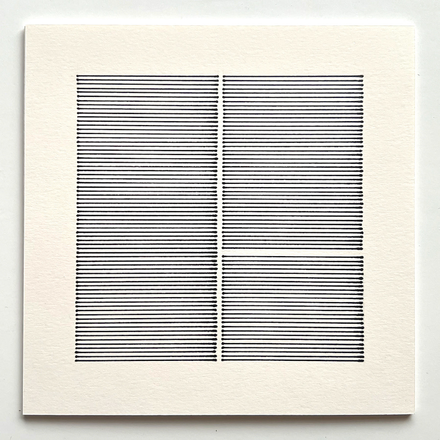 139 lines, 21st December, fineliner on paper