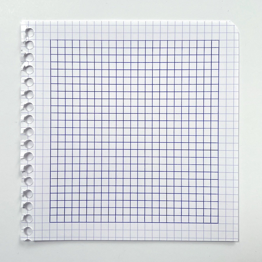 50 lines. 23rd September, bic pen on paper