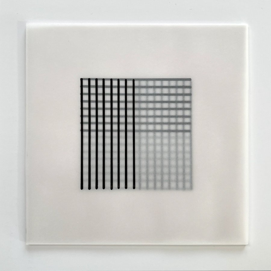 32 lines, 5th September, marker pen on four sheets of tracing paper