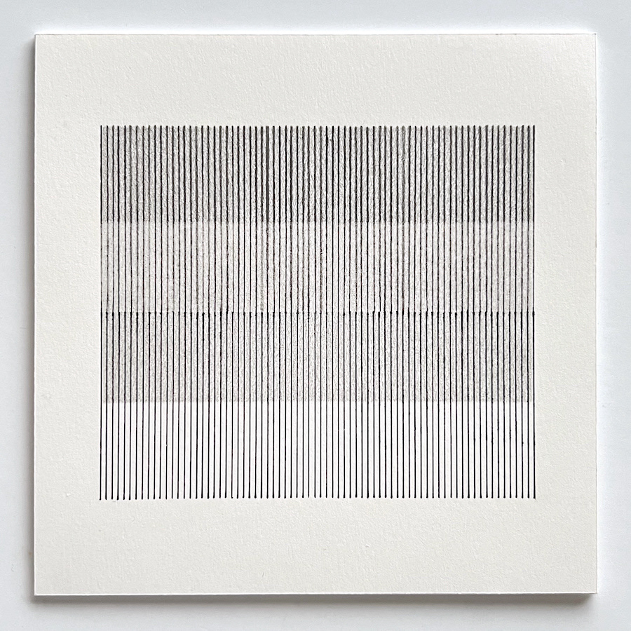 148 lines, 30th December, 5B pencil and gel pen on paper
