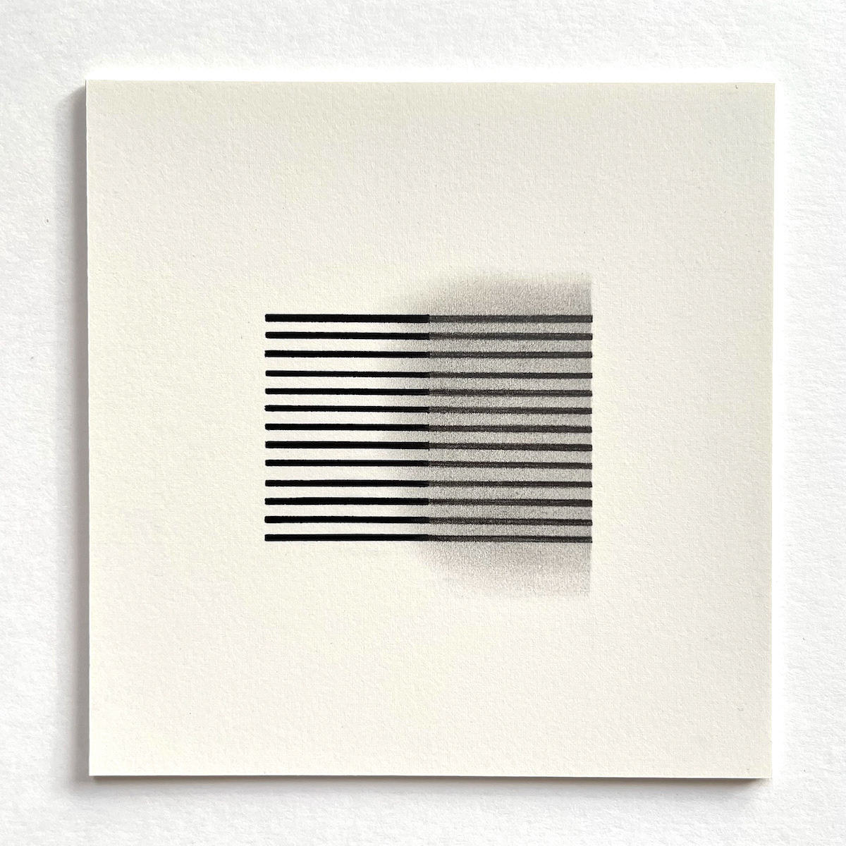 13 lines, 17th August, marker pen and 8B pencil on paper