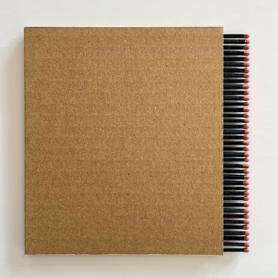 39 lines, 12th September, paint marker on matches, stuck in cardboard