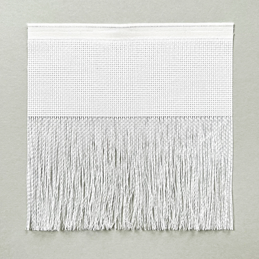 228 removed lines, 19th March, 228 threads were pulled from a piece of embroidery grid