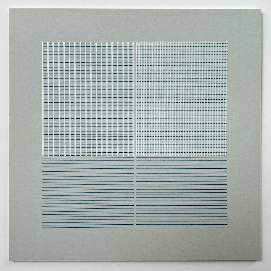 193 lines, 13th February, fineliner and white marker on paper